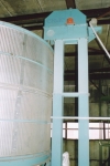 The vertical belt conveyor for pellets 10 t/h