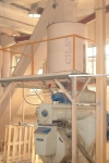 The bunker of dry materials with a mixer